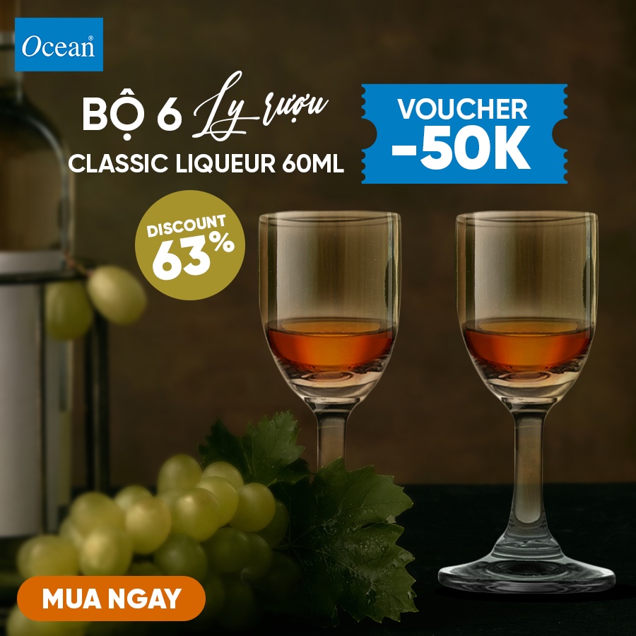 Bộ 6 ly rượu Classic Liqueur 60ml