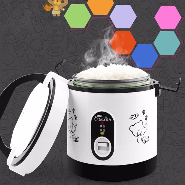 Nồi cơm điện mini 1.2L Kenly B12 nấu cơm hâm nóng nấu cháo hầm xương cao cấp