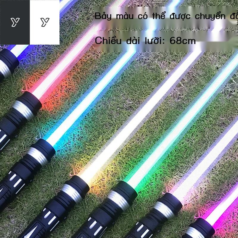 Thanh kiếm laser bảy màu ánh sáng rung chính hãng biến thành kính thiên văn phát không gian cô gái cậu bé đồ chơi trẻ em