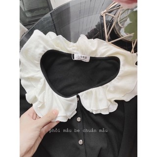 Áo zip len phối cổ bèo