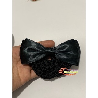 Kẹp tóc búi lưới handmade màu đen rbb