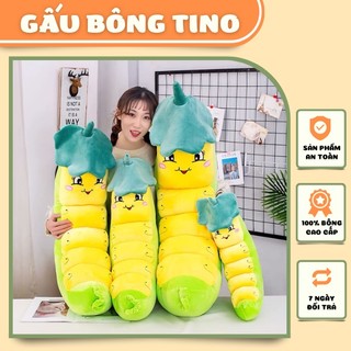 Gối Om Con Sâu TINO Đáng Yêu Quà Tặng Cho Bé Gấu Bông Thú Nhồi Bông Siêu Mềm Mịn Đáng Yêu An Toàn Với Trẻ Nhỏ