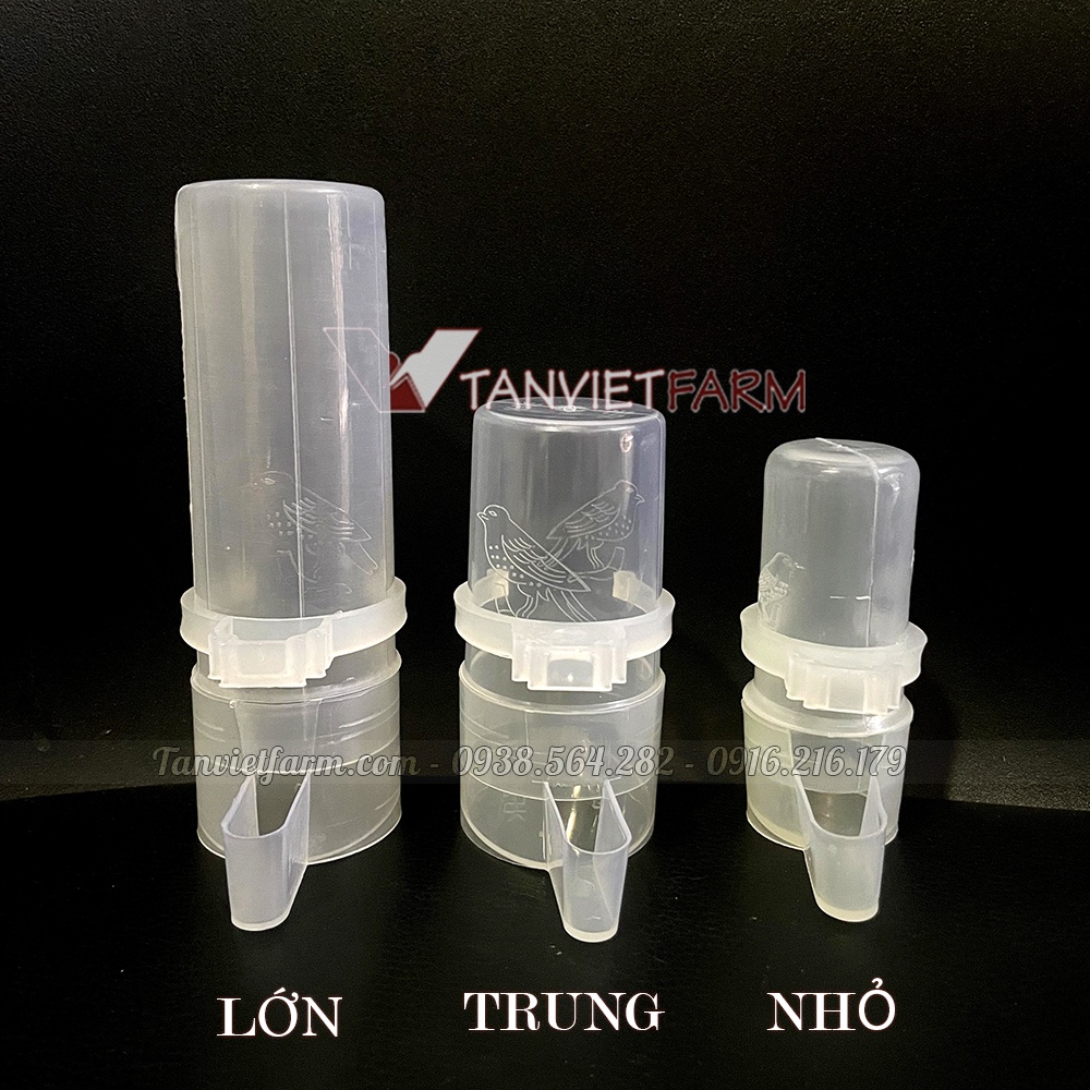 Cóng ăn uống tự động cho chim cảnh bằng nhựa loại tròn