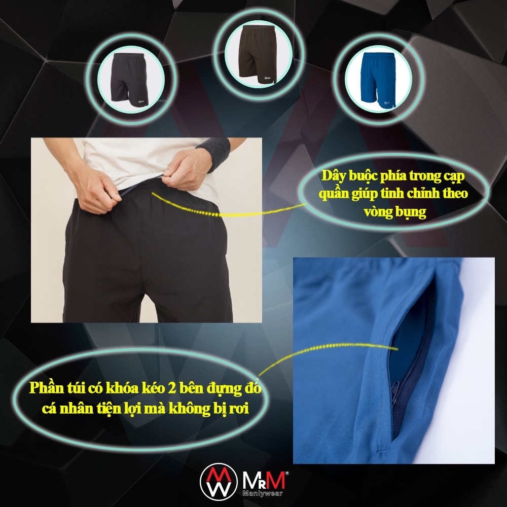 Combo 2 quần đùi short gió nam thể thao thoáng mát co giãn 4 chiều MRM Manlywear - CM