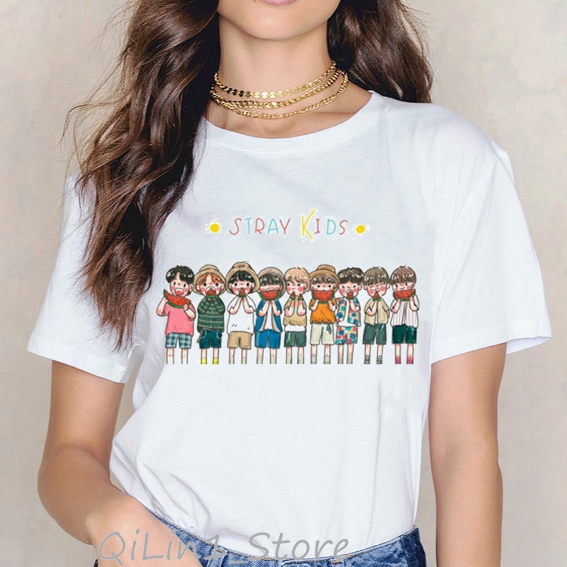 Ropa mujer Áo Thun ulzzang Hàn Quốc 2021 stray kids Cho Nữ