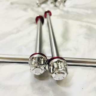 Cặp CỐT BÁNH INOX SALAYA trước sau kèm full tán , lông đền kitaco gắn mọi xe siêu sáng đẹp