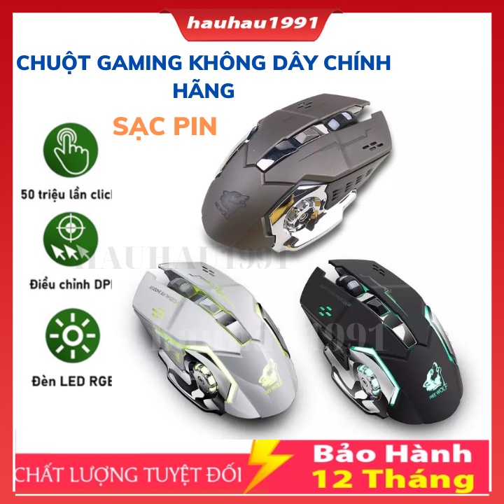 Chuột Gaming Không Dây G28 Dành Cho Game Thủ Click Không Gây Tiếng Ồn, Bền Bỉ Với 50 Triệu Clik, Bảo Hành 12 Tháng