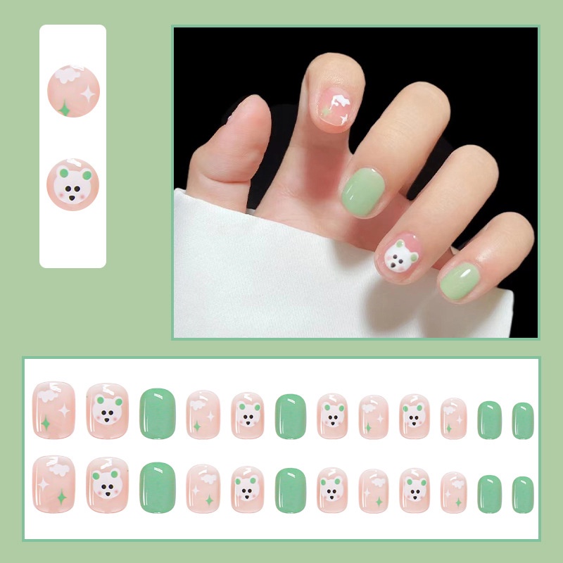 Set 24 Móng Tay Giả Có Thể Tháo Rời