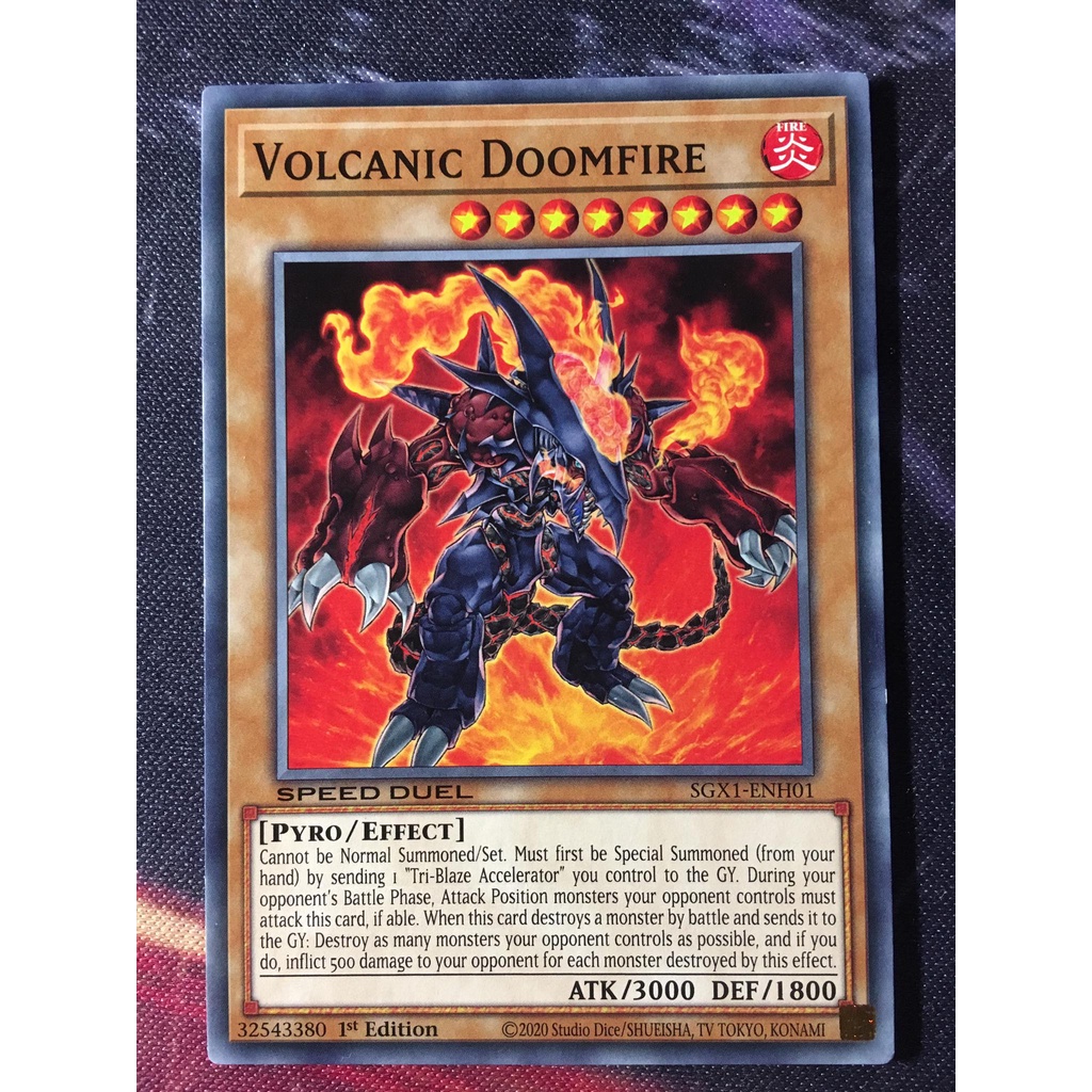 Bài yugioh speed duel - Volcanic Doomfire - SGX1-ENH01 - Common 1st Edition