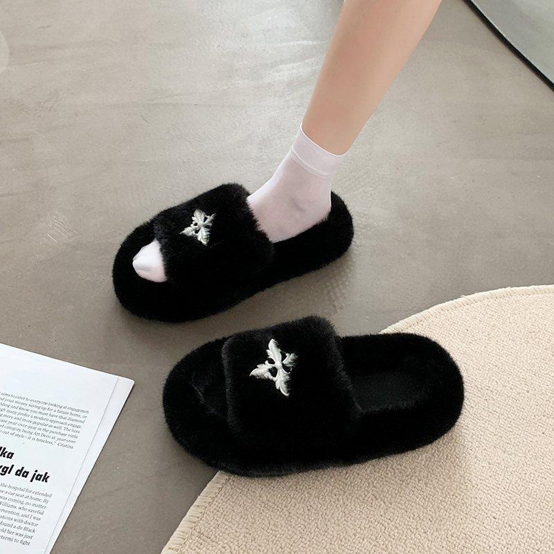 Dép Cotton Chống Trượt Quai Chéo Thời Trang Thu Đông Cho Nữ