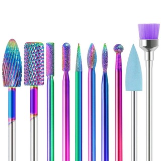 Bộ 10 mũi khoan mài móng tay chuyên nghiệp