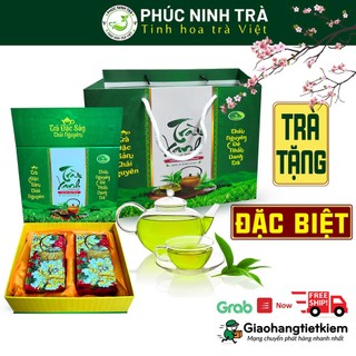 Hộp tặng trà móc câu đặc biệt - hộp quà biếu - chè tân cương thái nguyên chính hãng