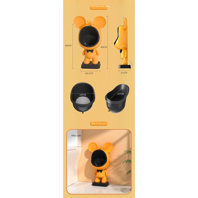 Bô vệ sinh cho bé trai cậu bé đi tiểu tạo tác Có thể đứng và treo trên tường Bô vệ sinh cho bé