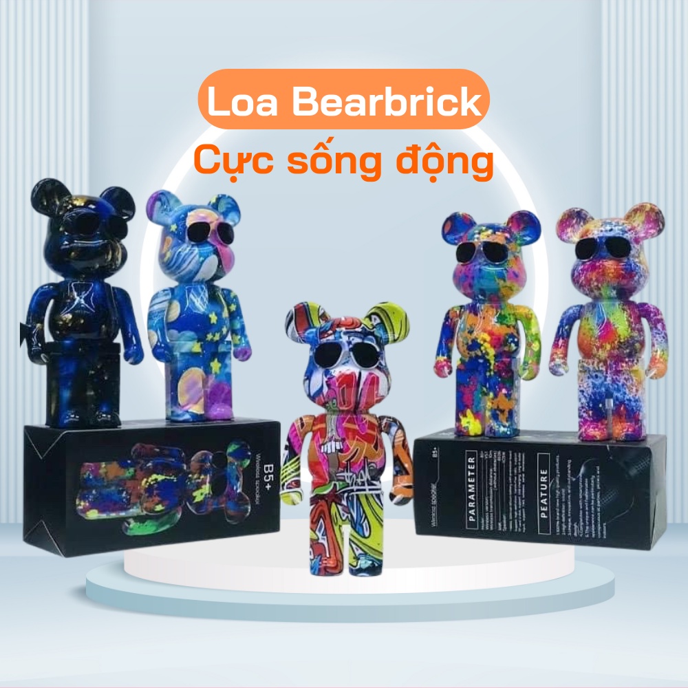 Loa Bluetooth Gấu Bearbrick Nghe Nhạc cực hay, Loa bluetooth Gấu Mini B5 Màu Sắc Sang Chảnh Mẫu Mới 2022