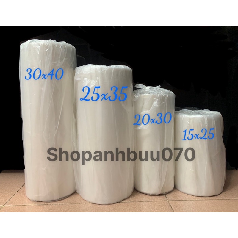 1kg-2kg Cuộn Túi Xốp Dạng Xé Đựng Thực Phẩm,Túi Cuộn Xé Siêu Thị( 4 kích cỡ:15,20,25,30)