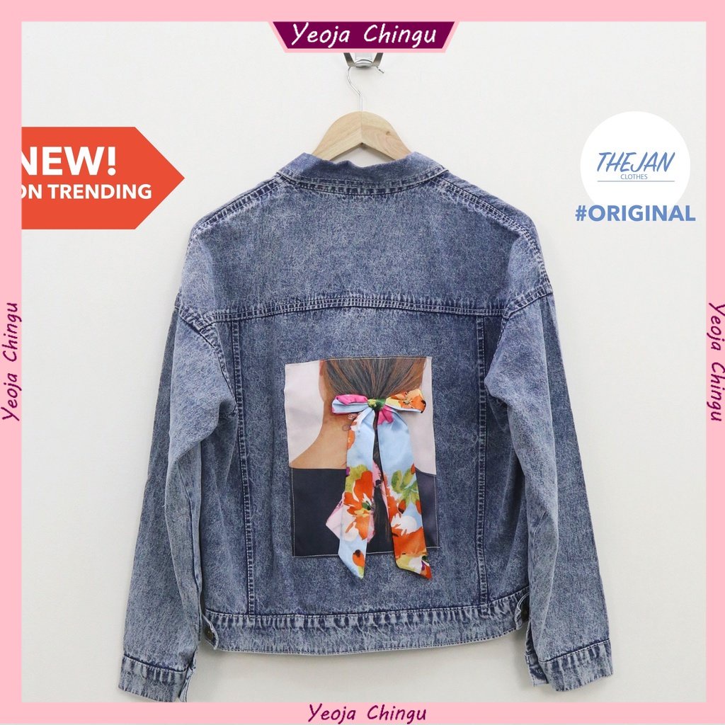 Thời Trang Mới Nhất Chất Lượng Hợp Thời Trang!! (Chính Hãng) Áo Khoác Jean Nữ Oversize dayo - Vải Sợi Nhỏ