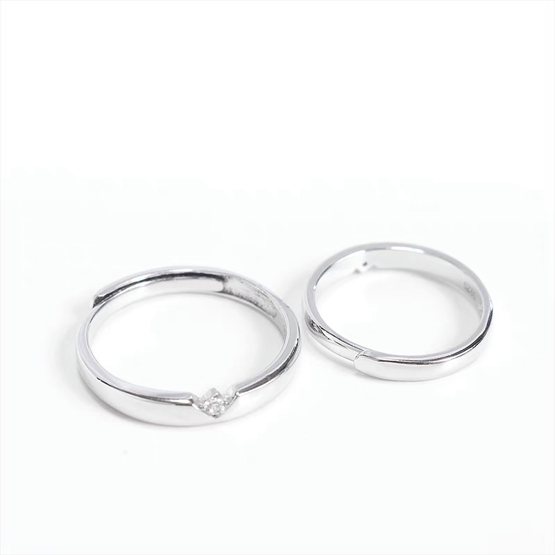 Nhẫn Đôi Bạc Dreamsilver, Nhẫn Cặp Princess Chỉnh Được Size ND032