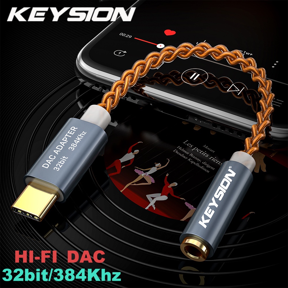 Bộ Khuếch Đại Âm Thanh HIFI DAC Cho Samsung S22 S21 FE S20 Ultra S20 Plus Note 20 10 Lite USB Type C Sang 3.5mm