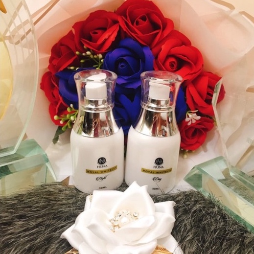 Bộ dưỡng da ngày hoặc đêm Royal_White+++ của Huna