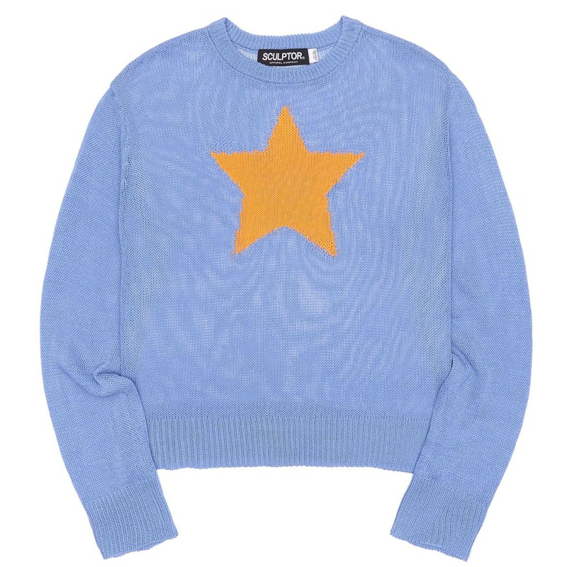 Áo Sweater Dệt Kim Họa Tiết Ngôi Sao Xinh Xắn Cho Nữ