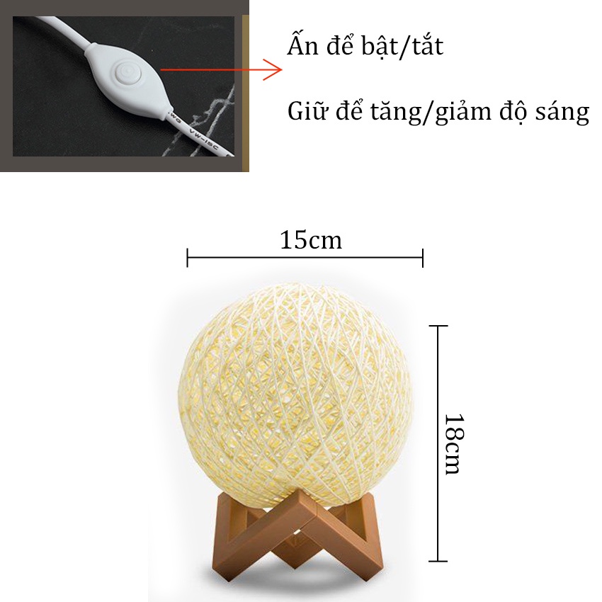 Đèn ngủ để bàn, đèn trang trí phòng có remote 16 màu T11 - TMC Store - Có thể điều chỉnh độ sáng cực chill