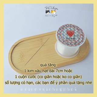 [Ảnh thật] Hạt cườm lõi bạc 2mm làm đồ thủ công