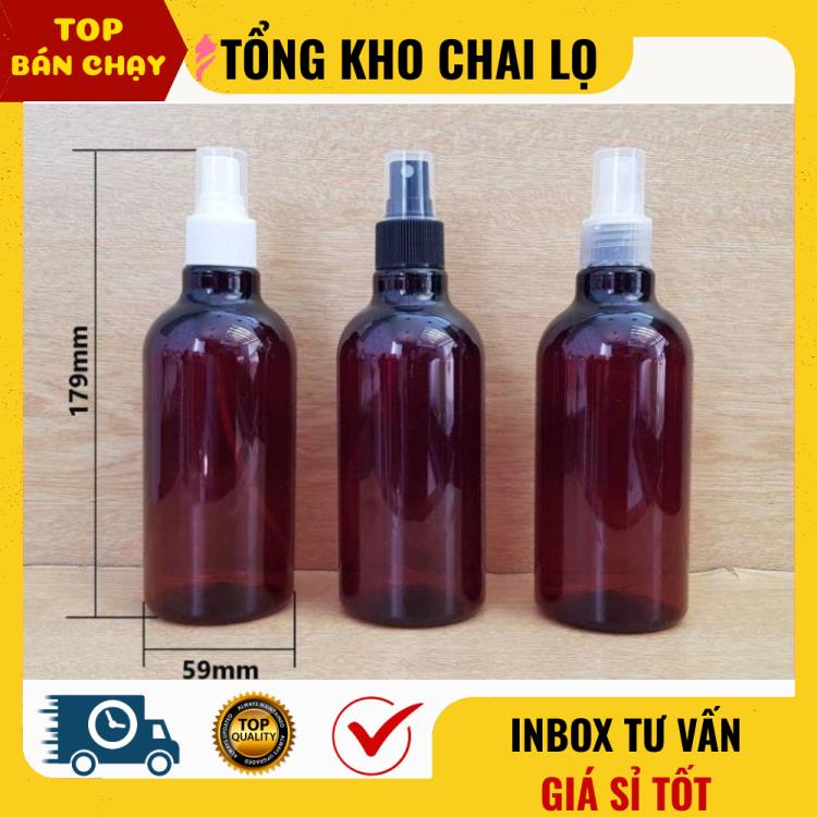 Chai Xịt Phun Sương ★ Chai Nhựa Pet Xịt Phun Sương 300ml Vành Cao Đựng Tinh Chất Dưỡng Tóc, Xịt Khoáng