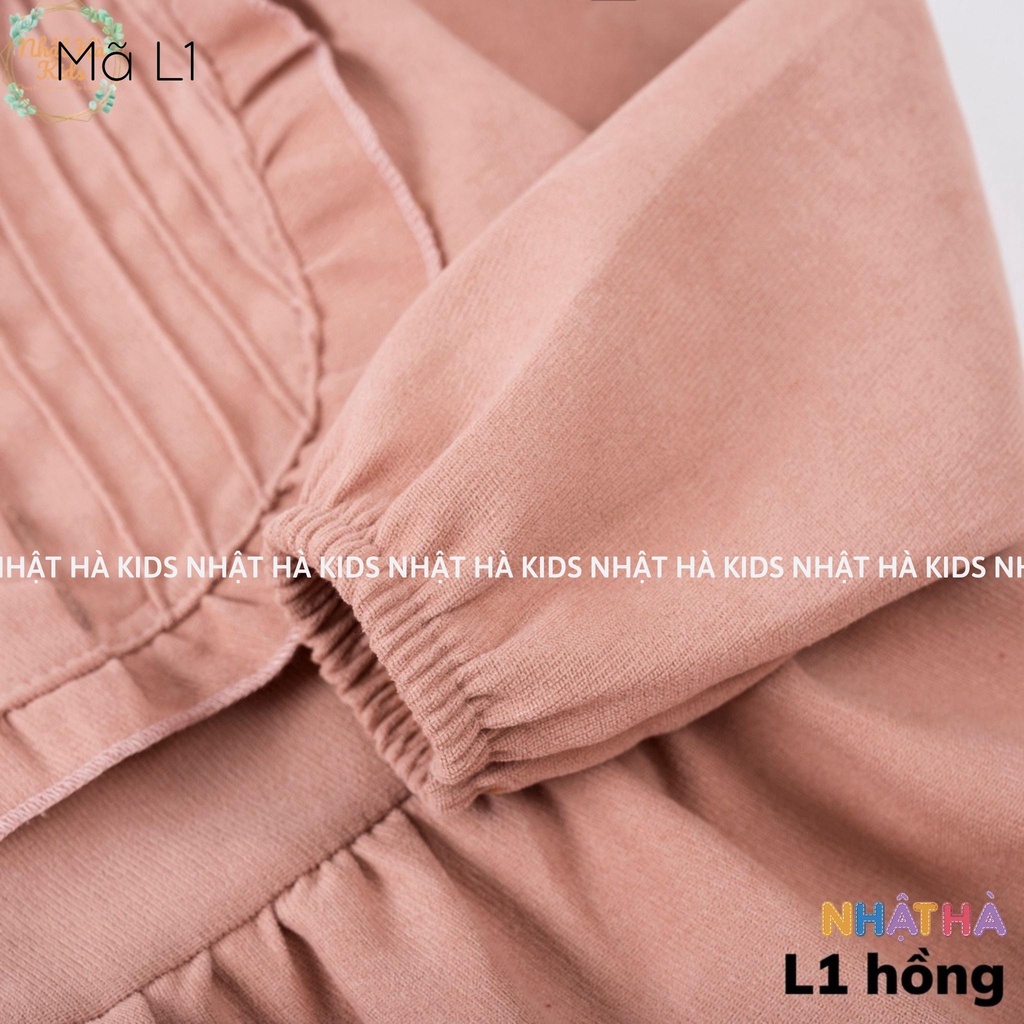 Váy bé gái thu đông NHẬT HÀ size đại từ 11-45kg chất len tăm dáng xòe siêu điệu