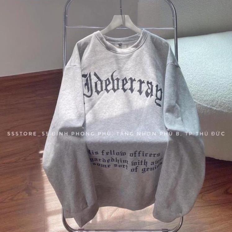 Áo Sweater In Chữ Thái Màu Xám-Áo Nỉ cổ Tròn From Rộng Unisex Mặc Đơn Đôi Nhóm Chất Nỉ Dày Dặn ⚡ ! 🎵 ,