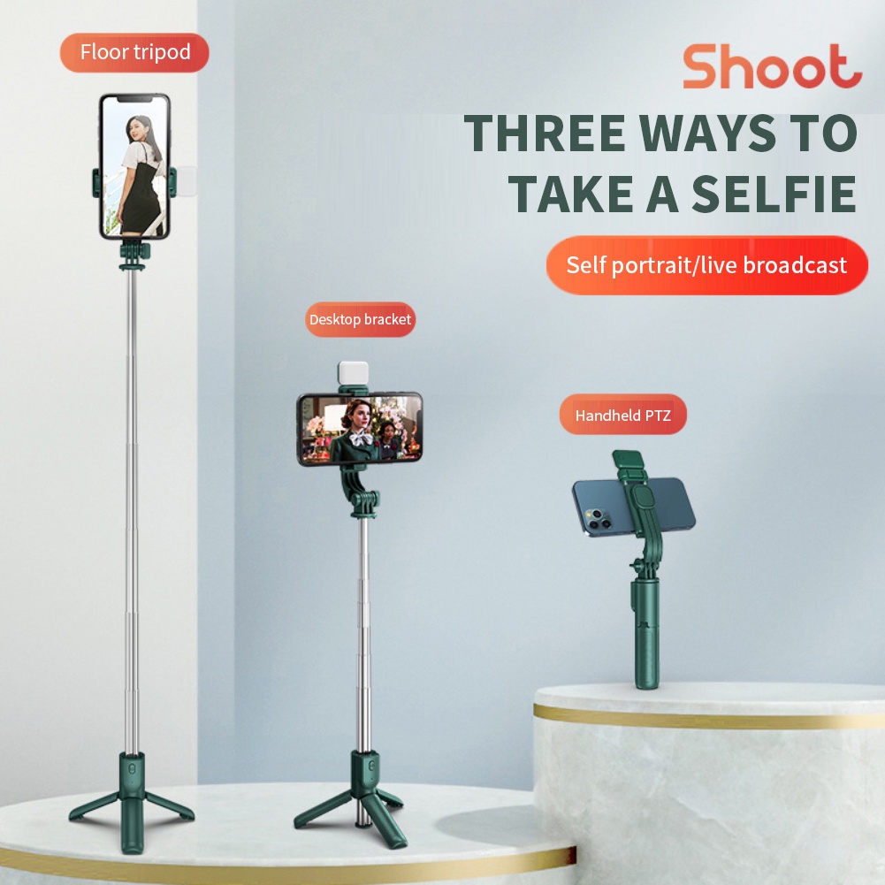 H8/H8S Ổ Cắm Kéo Dài Cao Cấp Không Dây Gậy Chụp Hình Selfie Stick Tripod Điện Thoại Có Bluetooth Từ Xa Di Động/Gopro/Camera Thép Không Gỉ Cực ^ MK ^