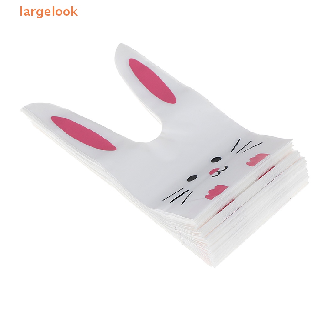 Set 50 Túi Nhựa Đựng Kẹo Hình Tai Thỏ Dễ Thương