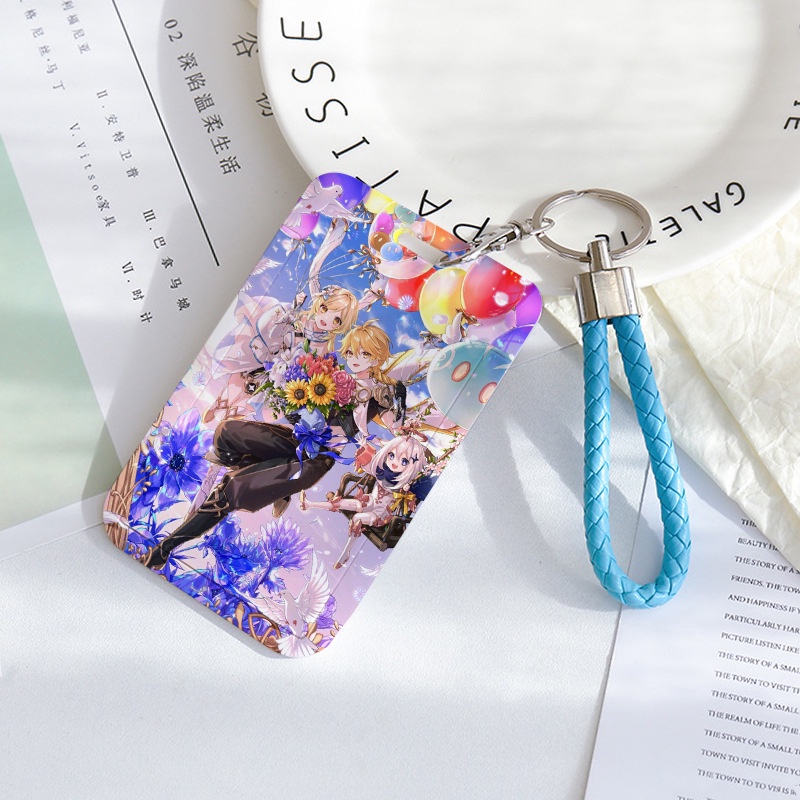 Anime Tokyo Revenger, Attack on Titan, Jujutsu Kaisen, ONE PIECE,Demon Slayer,Genshin,My Hero Academia,Arknights,Sailor Moon, Honkai Impact,Captor Sa Lanyards Card HOLDER
