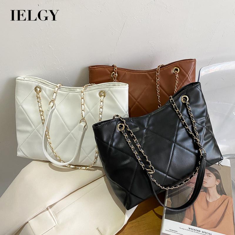 Ielgy Laurens Túi tote Đeo Vai Một Dây Xích Đơn Giản Nhỏ Gọn Phong Cách retro Thời Trang Mới
