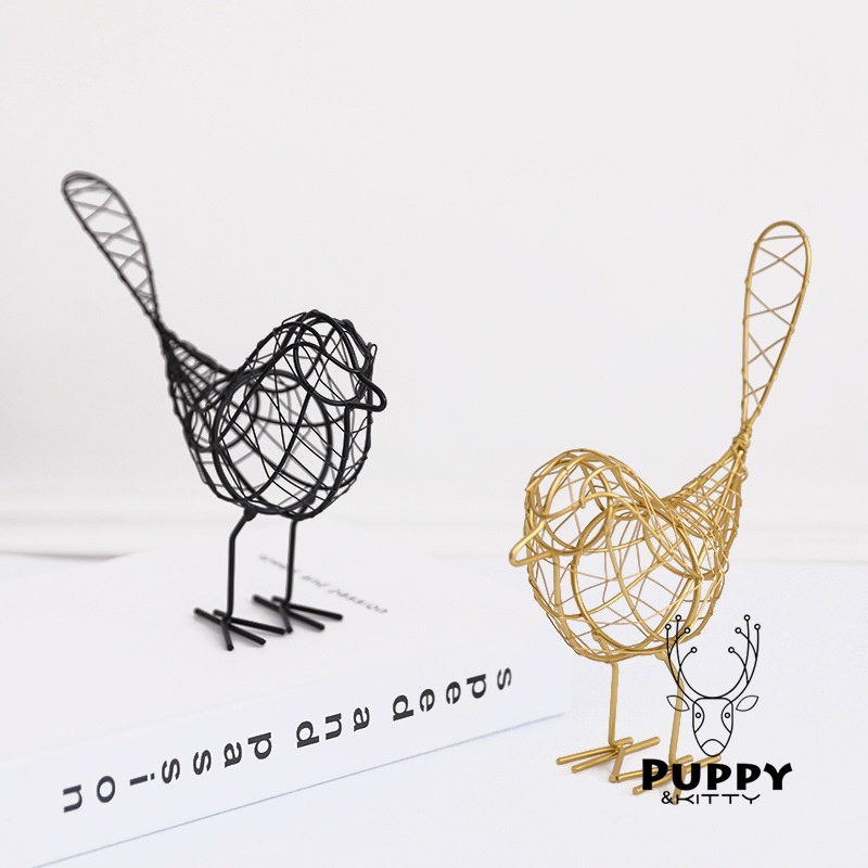 Chú Chim Bằng Sắt Dùng Trang Trí Đơn Giản Sáng Tạo