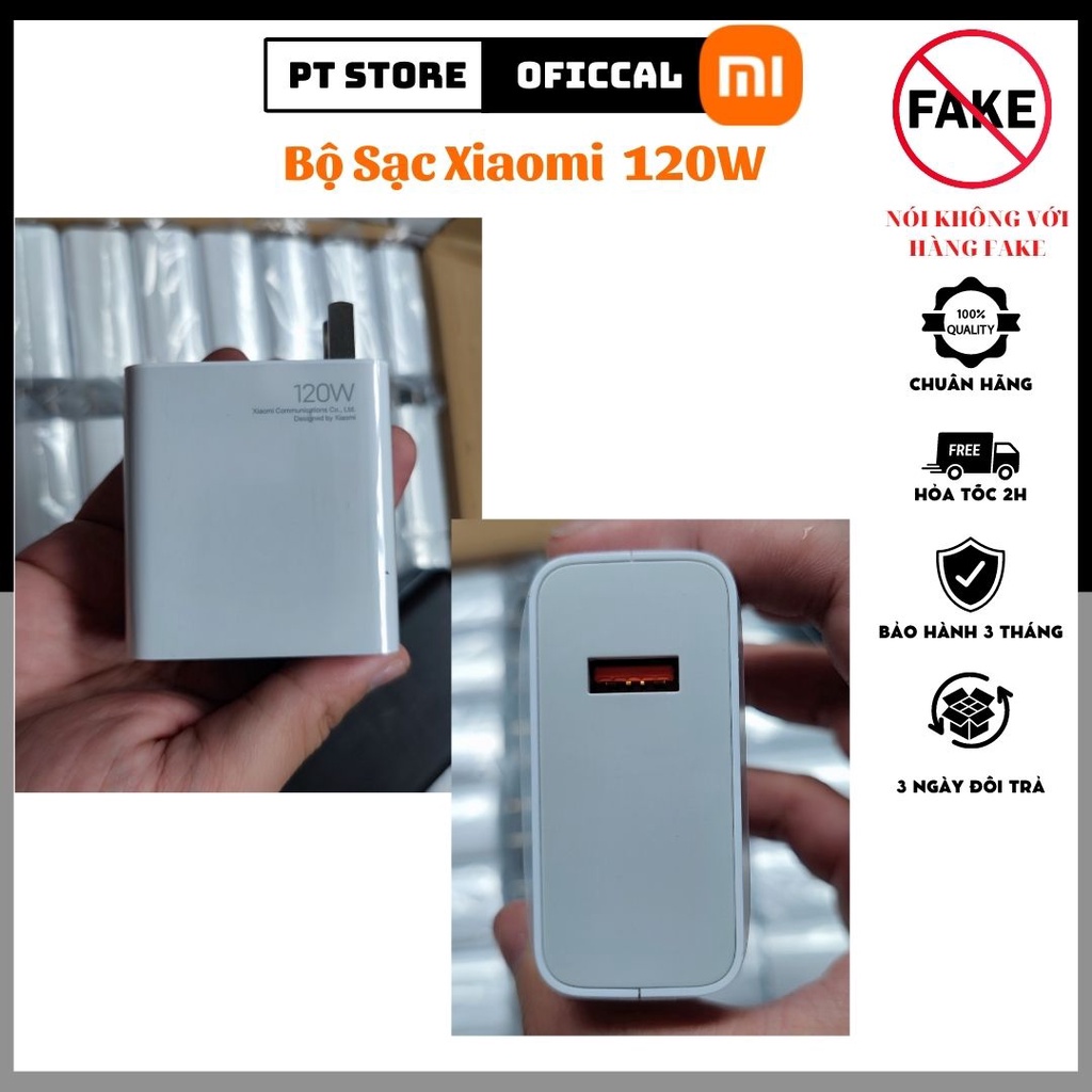 Bộ sạc Xiaomi chính hãng 120W dánh cho các dòng Mi10 ultra,11T pro/11 Ultra, 12 pro/ 12s/ 12s ultra..., Black shark 4,5