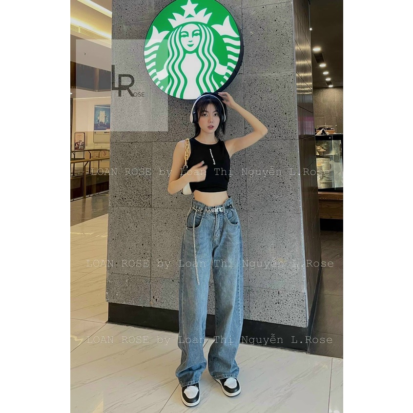 Quần jean xuông không kèm đai