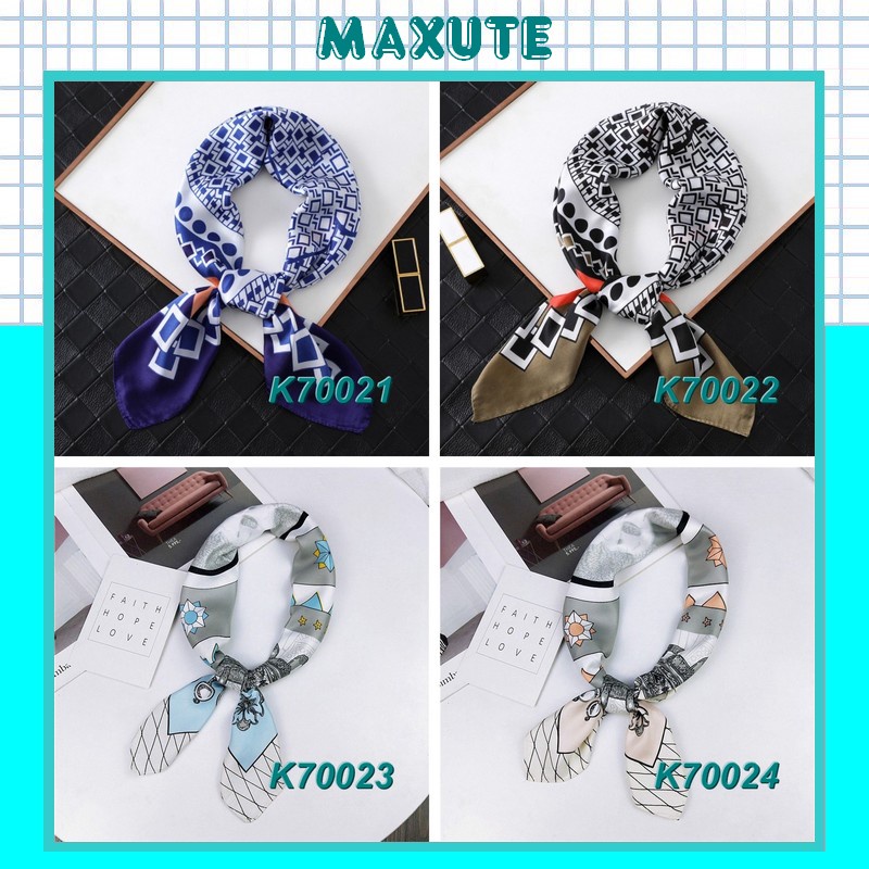 Khăn Lụa Vuông Quàng Cổ Turban Bandana 70x70 cm K70021
