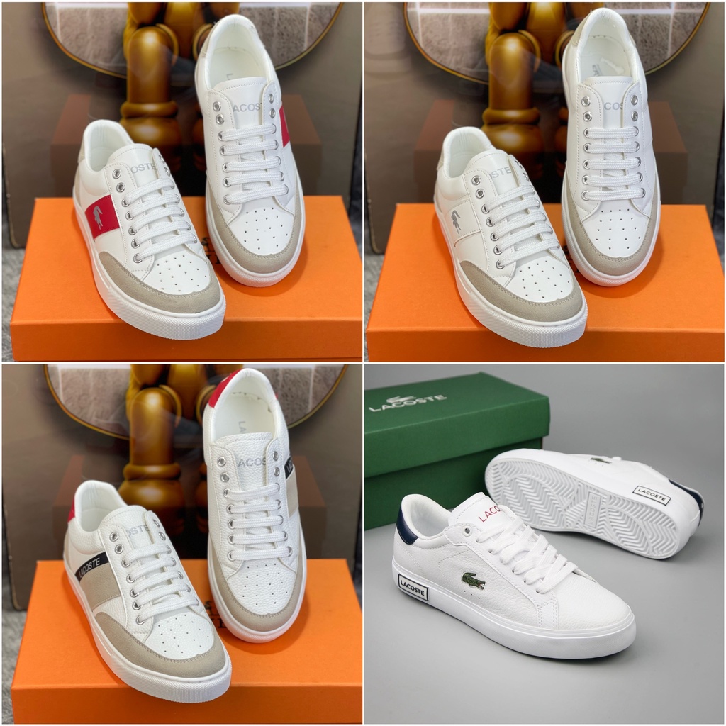 Giày nam Lacoste da thật. Chất liệu cao cấp From dáng đẹp trẻ trung thể thao năng động mới nhất 2022. FULL BOX