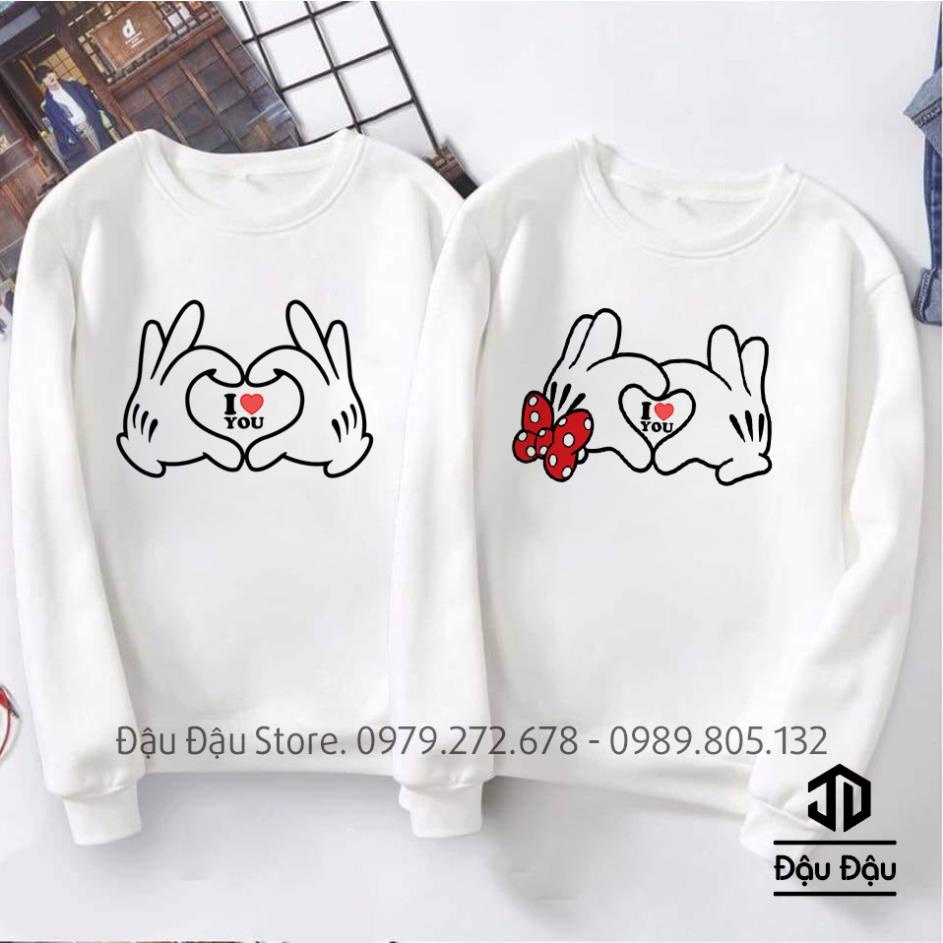 SALE ÁO ĐÔI THU ĐÔNG, ÁO NỈ CẶP MẪU MỚI NHẤT *