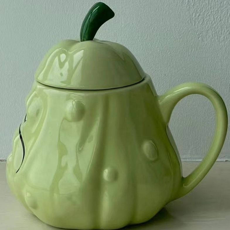 Wo Gua Mark Cup Funny Water Cup, Gourd Gourd, not angry, ceramic cup, stare of creative water cup plant vs. zombie