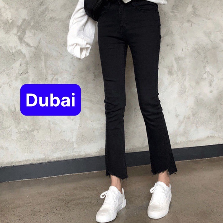 QUẦN JEAN NỮ CHẤT BÒ XANH ĐEN ỐNG LOE BASS LƯNG CAO NÂNG MÔNG SIÊU HOT NHẬT BẢN XỊN SÒ MỚI - DUBAI FASHION