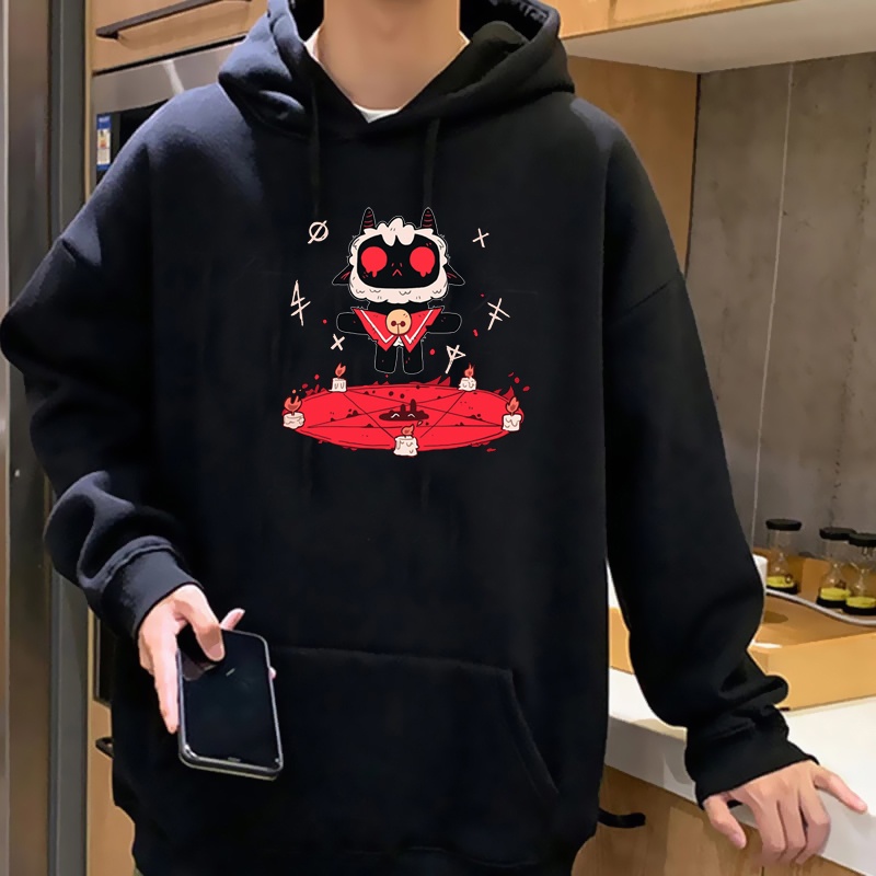 Cult of The Lamb Áo Hoodie Chui Đầu Họa Tiết anime Xoài Hàn Quốc Cho Nam