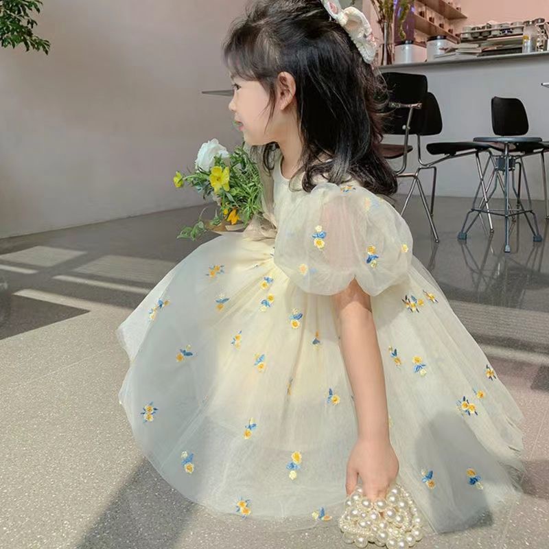 Đầm Công Chúa Tay Phồng Thời Trang Cho Bé Gái
