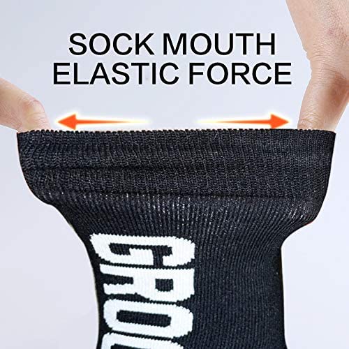 Vớ Cotton Mềm Mại Thoáng Khí In Chữ Groom Màu Đen Cổ Điển Cho Nam