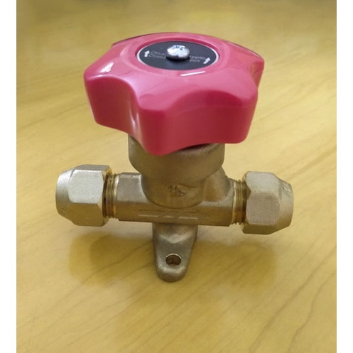 Van chặn tay phi 10 - Van chặn gas lạnh bằng đồng phi 10 - Hand valve