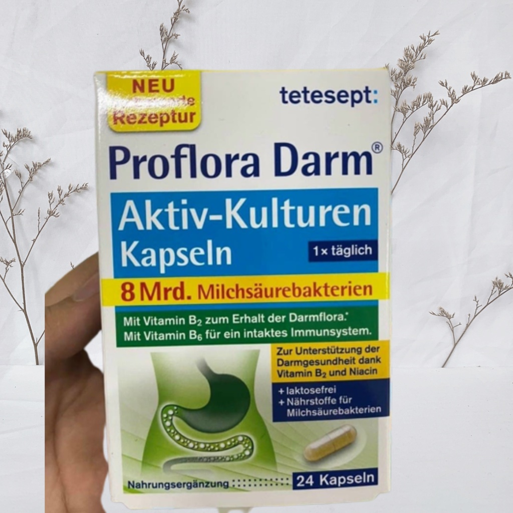 Viên uống men tiêu hóa tetesept Proflora Darm chứa 8 tỷ vi khuẩn axit lactic, vitamin B2, B6,B1 hộp 