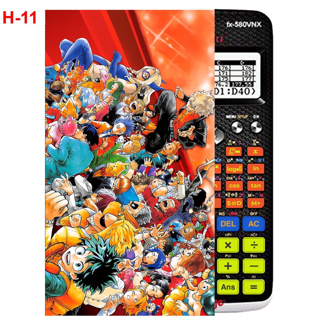 Decal Máy tính CASIO fx570, fx580...anime Học viện Anh Hùng, MY-HERO-ACADEMIA
