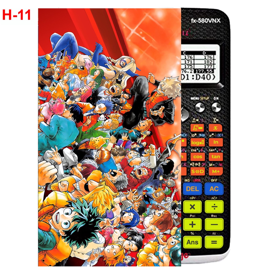 Decal Máy tính CASIO fx570, fx580...anime Học viện Anh Hùng, MY-HERO-ACADEMIA (31 mẫu)