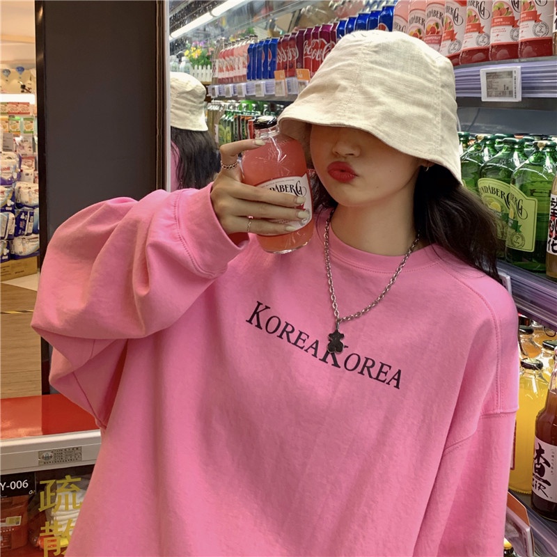 NRVP Mới Áo Thun Tay Dài Dáng Rộng In Chữ Phong Cách Hàn Quốc 2023