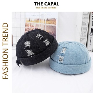  THE CAPAL Mũ Cao Bồi Cotton Không Vành Thời Trang hip hop Cá Tính 3 Màu Để Chọn Lựa 